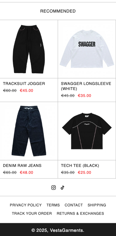 Vesta collection section
